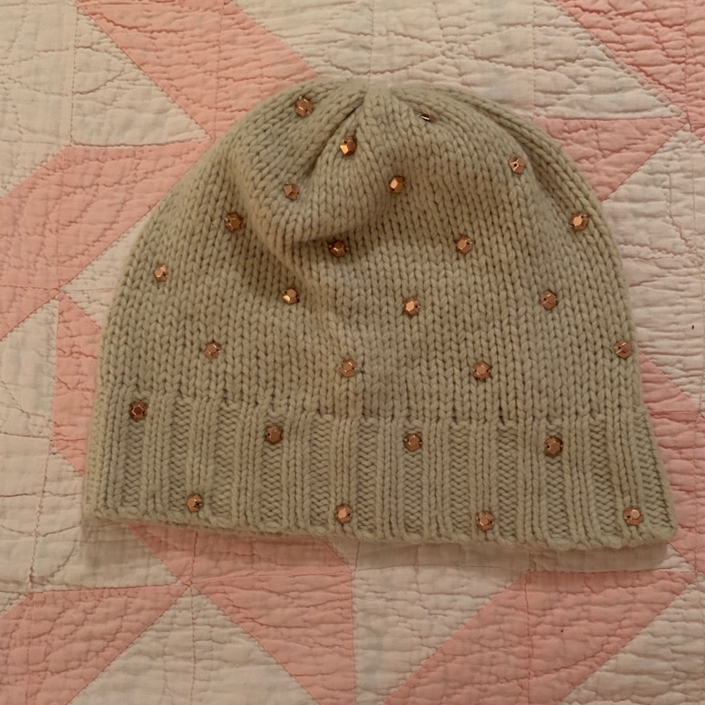 Fossil Cream Knit Beanie